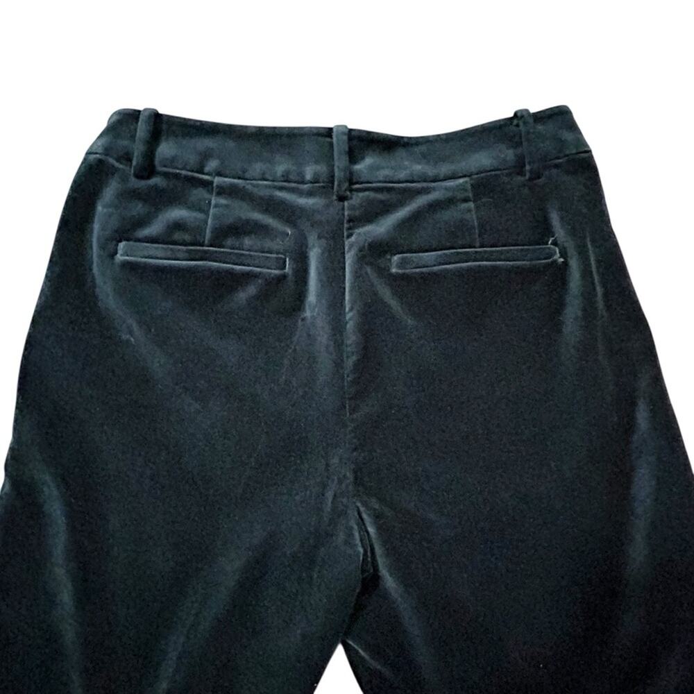 LOFT Riviera Slim Pants Size 6 Dark Peacock Blue Velvet Stretch Classic Elegant - Picture 3 of 10